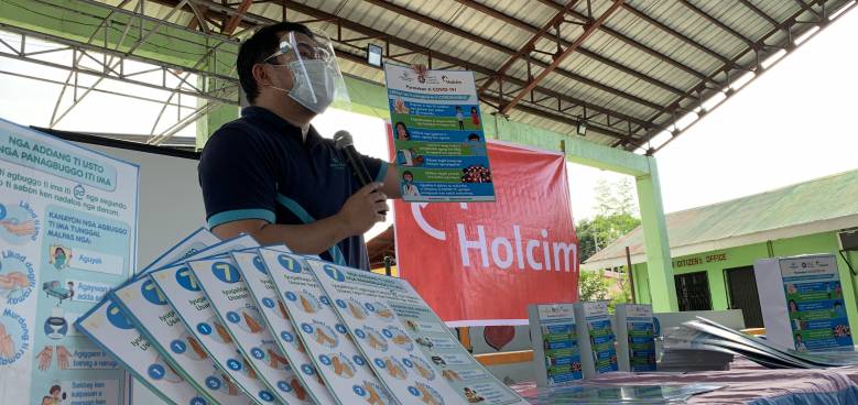 holcim supported distribution of information materials on proper hand hygiene to help protect communities against covid 19 in 2020