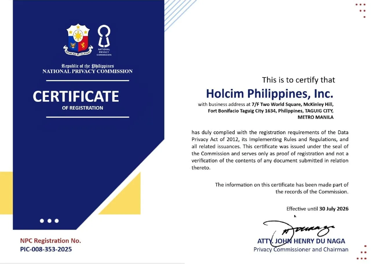 NPC Certificate of Registration - 30 July 2026